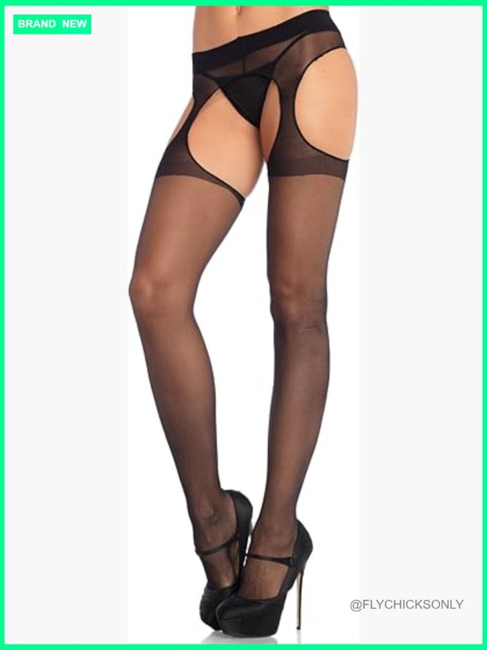 Sheer Stockings With Attached Lace Garter Belt Thigh Highs Plus Size Lingerie